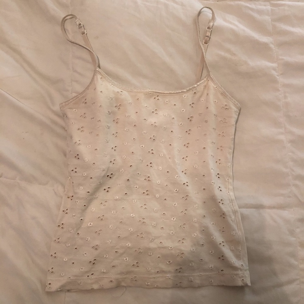 CREAM FLORAL TANK